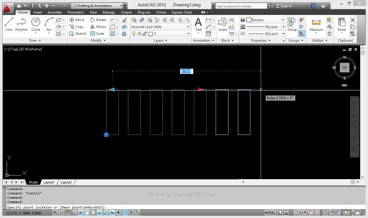 Array feature in dynamic block AutoCAD-0003