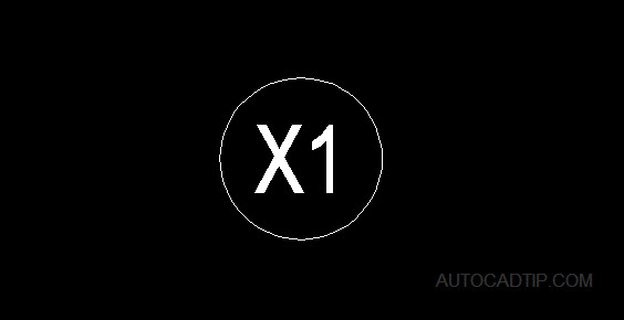 Axis name symbol with block attribute AutoCAD