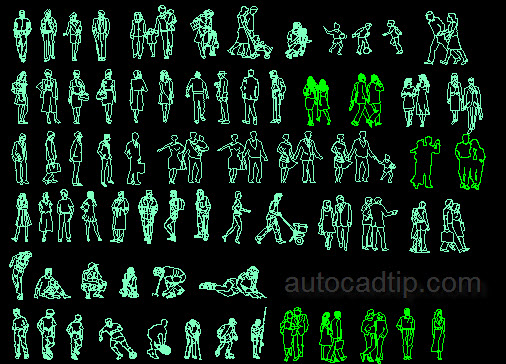 Block people collection AutoCAD