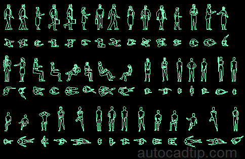 Block people collection AutoCAD 3