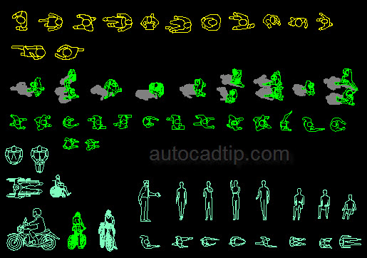 Block people collection AutoCAD 4