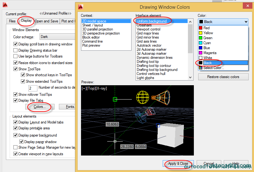 How To Change Background Color In AutoCAD