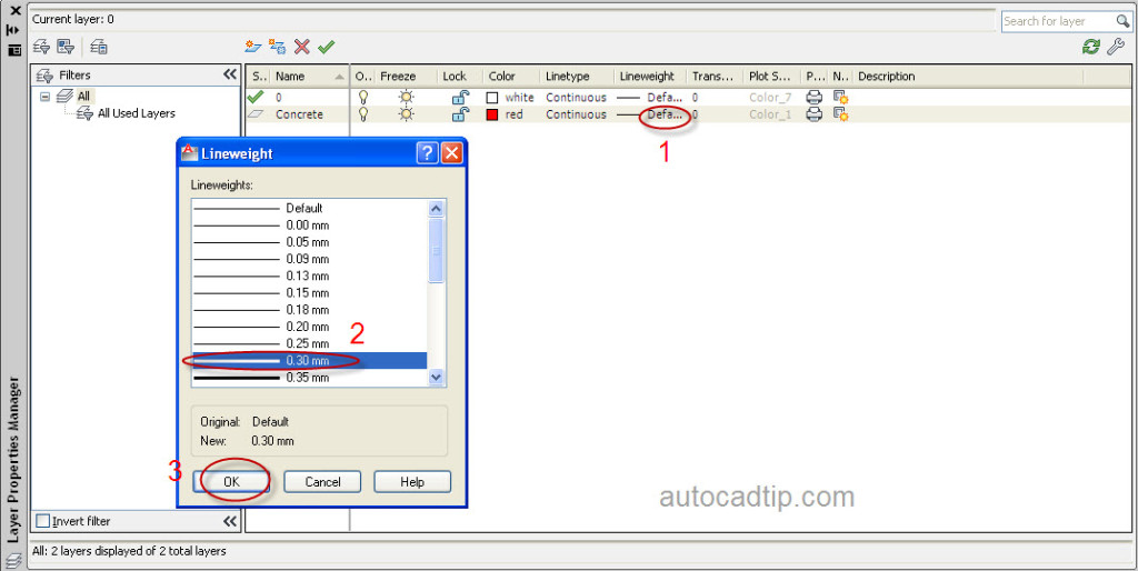 Layer command in AutoCAD