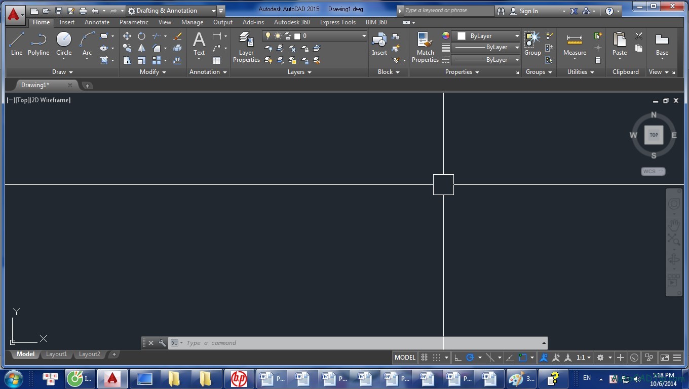 Drafting & Annotation AutoCAD interface