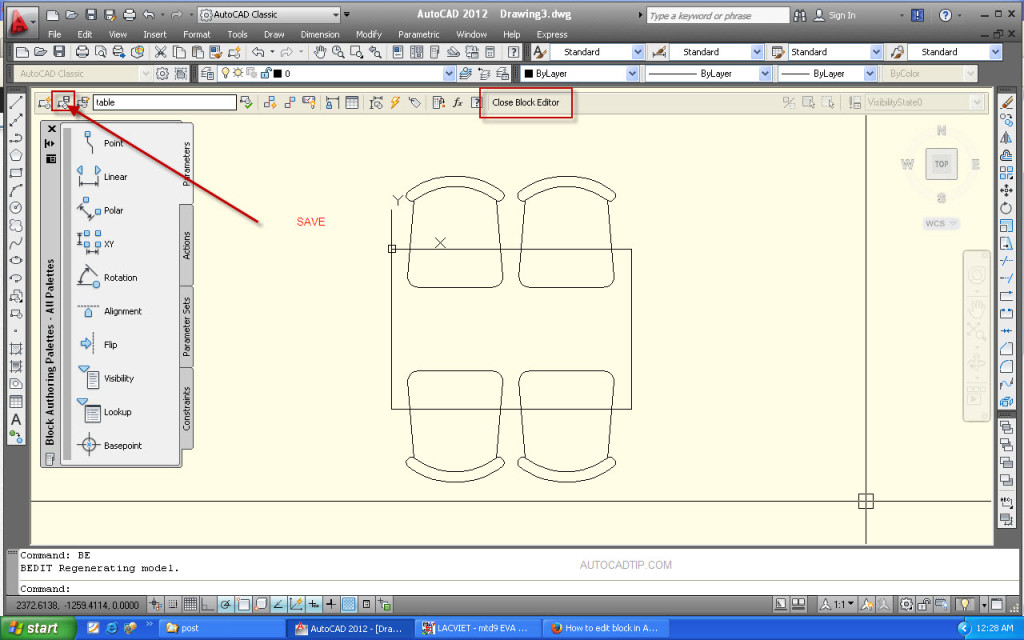 This is a the Edit block definition workplace in AutoCAD.