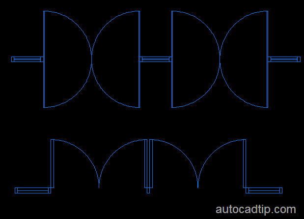 This is one of layout door in AutoCAD block library.