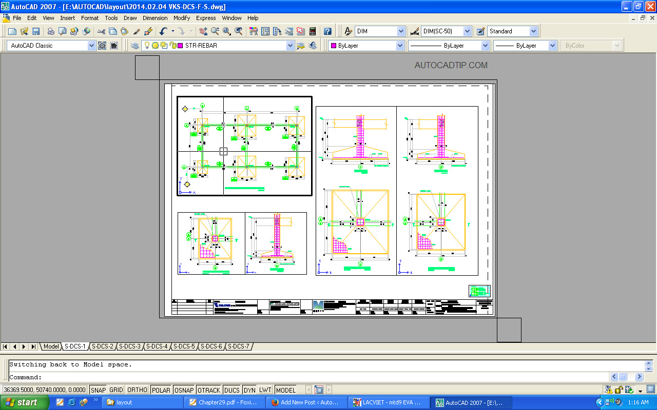 autocad paper space dimension scale