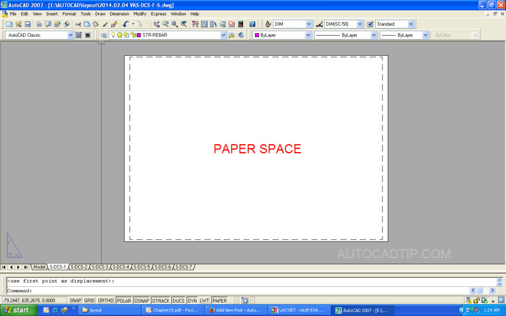 This is Paper space in layout AutoCAD