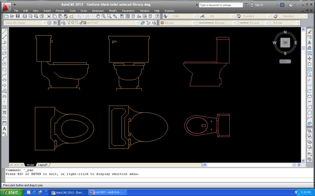 some funiture toilet AutoCAD block library as toilets