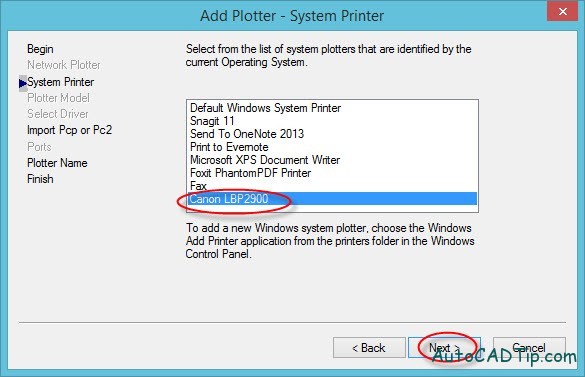 Add Plotter- System Printer