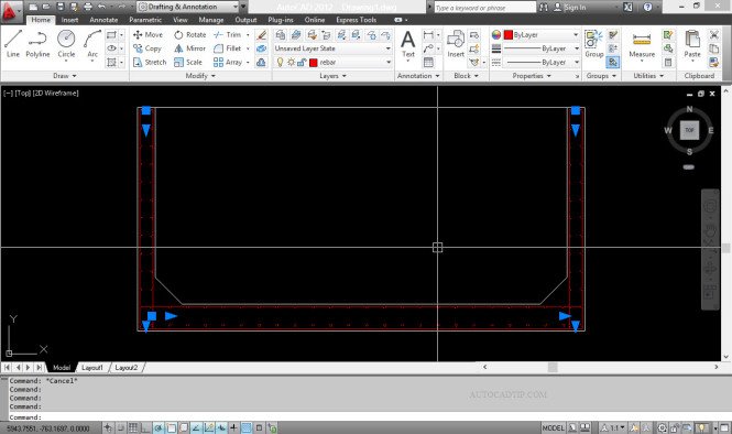 New array command in AutoCAD 2012