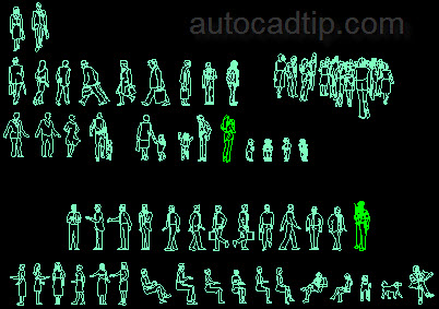 Block people collection AutoCAD 2