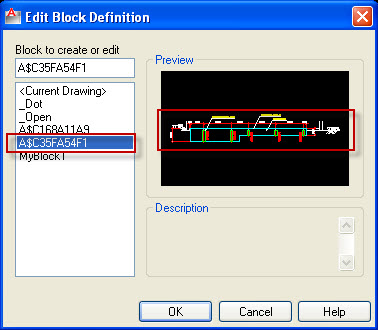 Block's name when create block quickly AutoCAD single