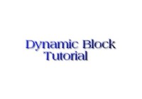 Dynamic block AutoCAD tutorial topic