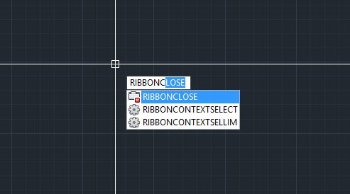 How to turn on or off ribbon in AutoCAD 2023?