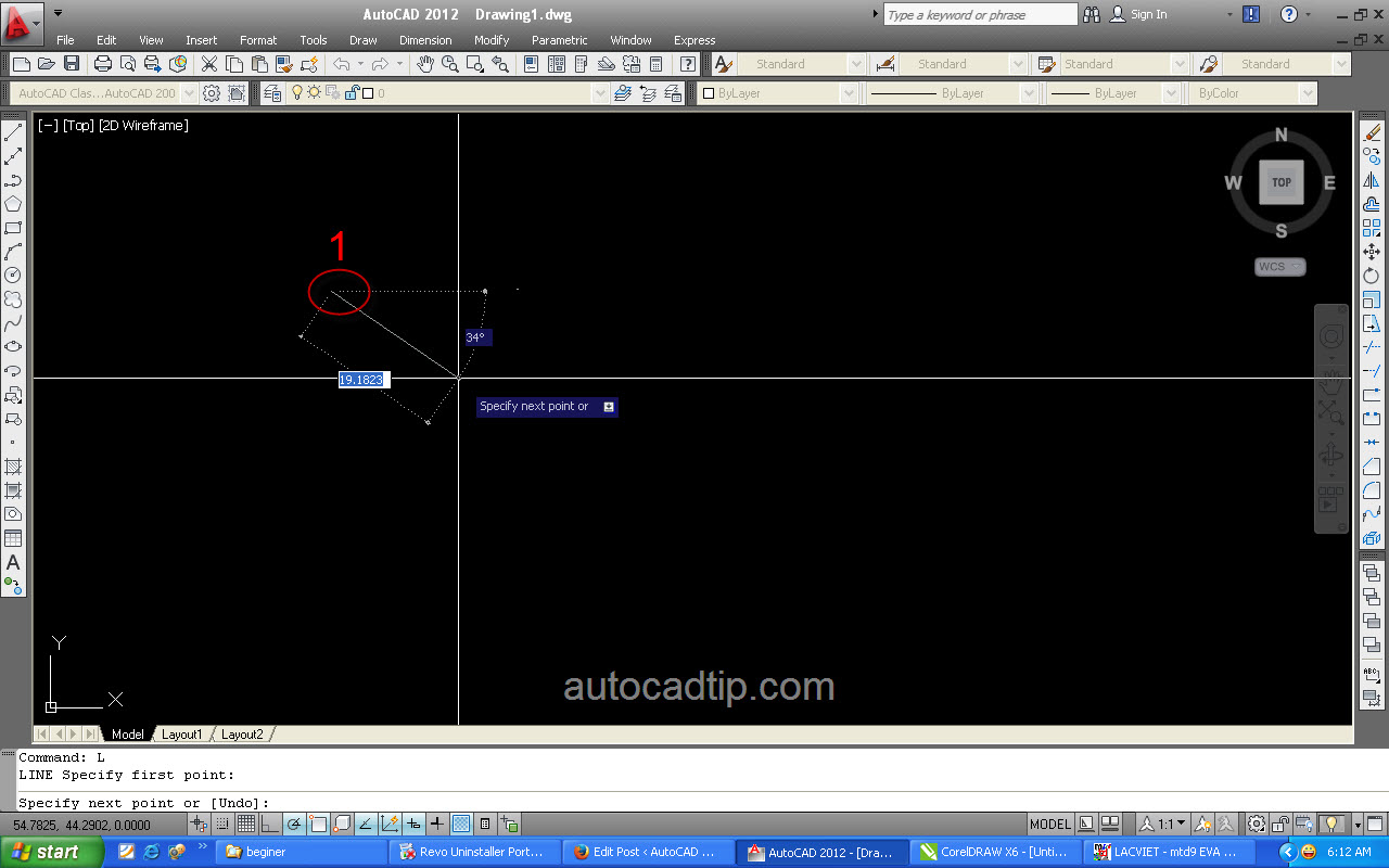 How to use line command in AutoCAD