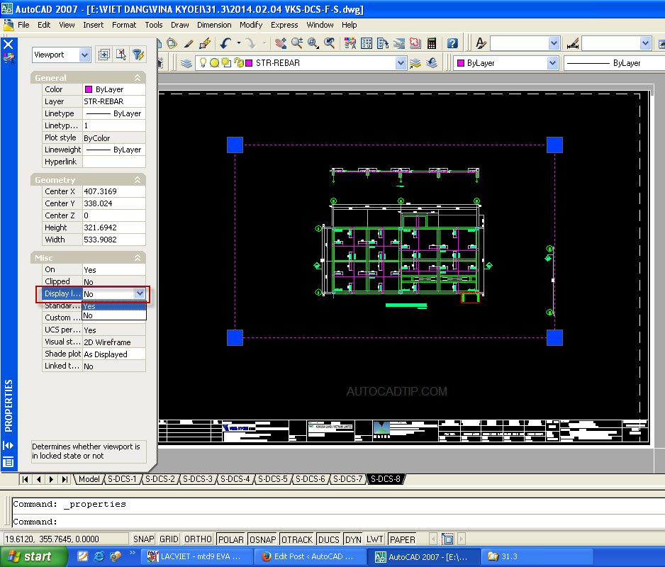 Create And Modify Layout Viewport In Autocad 1734