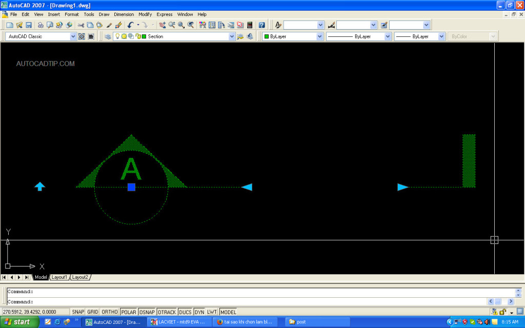 These are section symbol functions dynamic in the AutoCAD