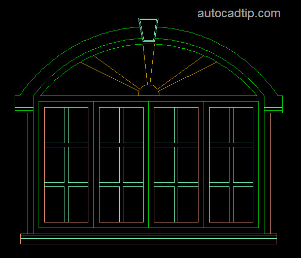 This is one of the window AutoCAD block library.